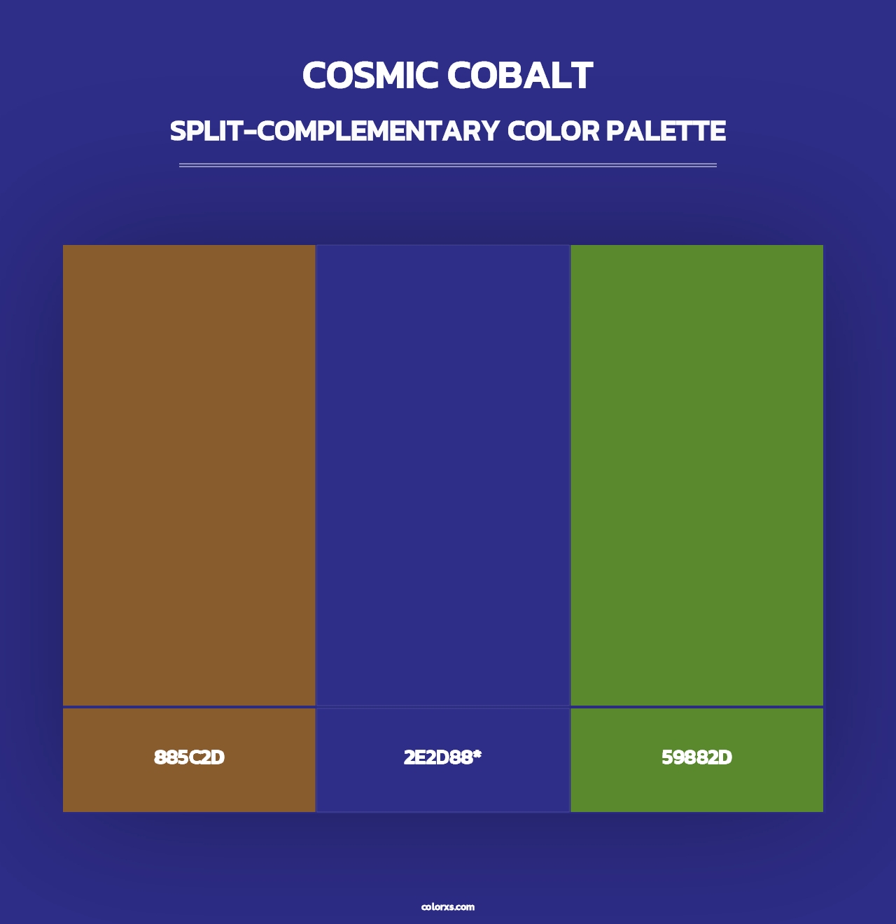 Cosmic Cobalt - Split-Complementary Color Palette