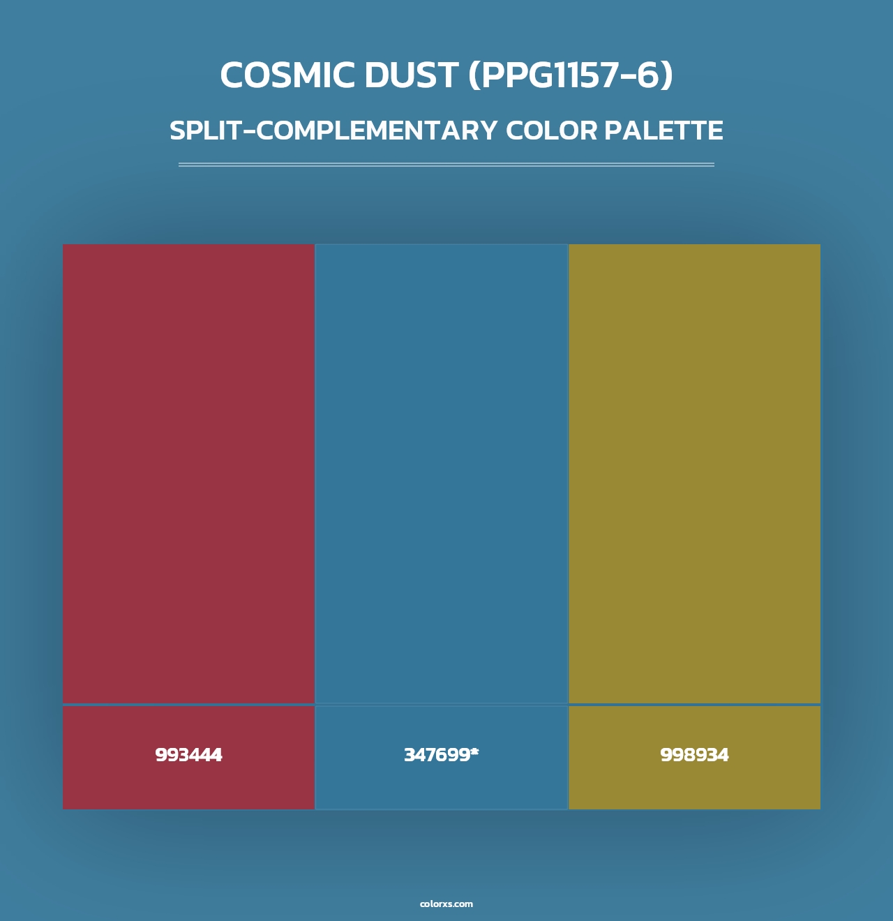 Cosmic Dust (PPG1157-6) - Split-Complementary Color Palette