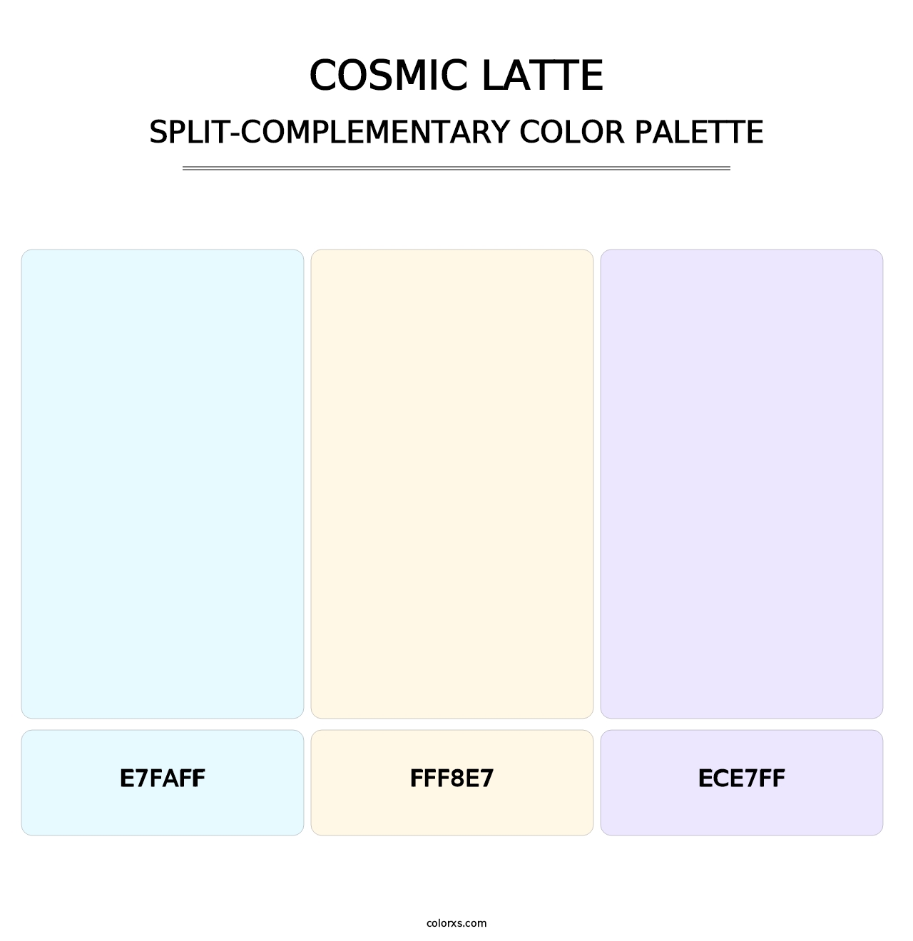 Cosmic Latte - Split-Complementary Color Palette