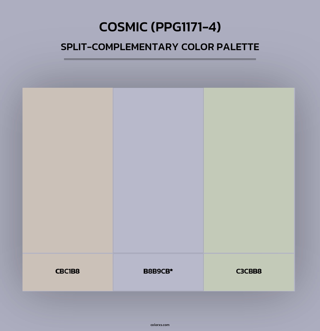 Cosmic (PPG1171-4) - Split-Complementary Color Palette