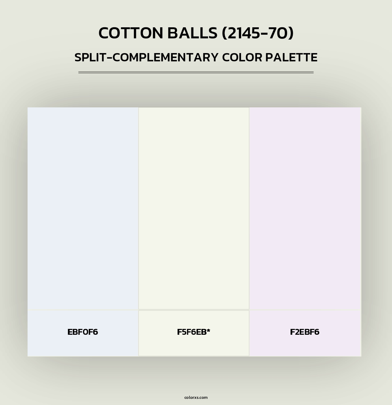 Cotton Balls (2145-70) - Split-Complementary Color Palette