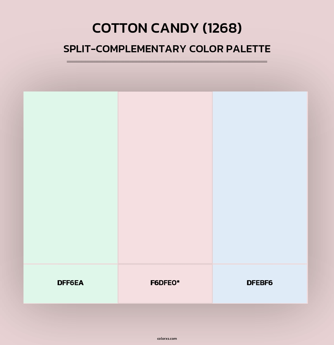 Cotton Candy (1268) - Split-Complementary Color Palette