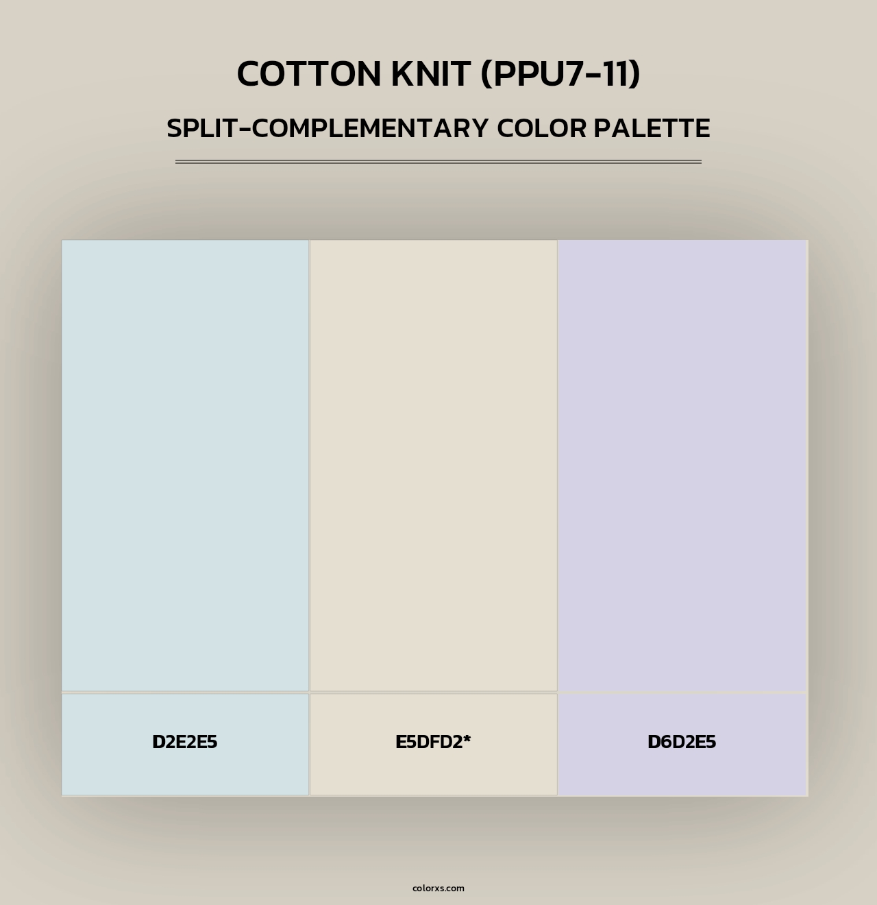 Cotton Knit (PPU7-11) - Split-Complementary Color Palette