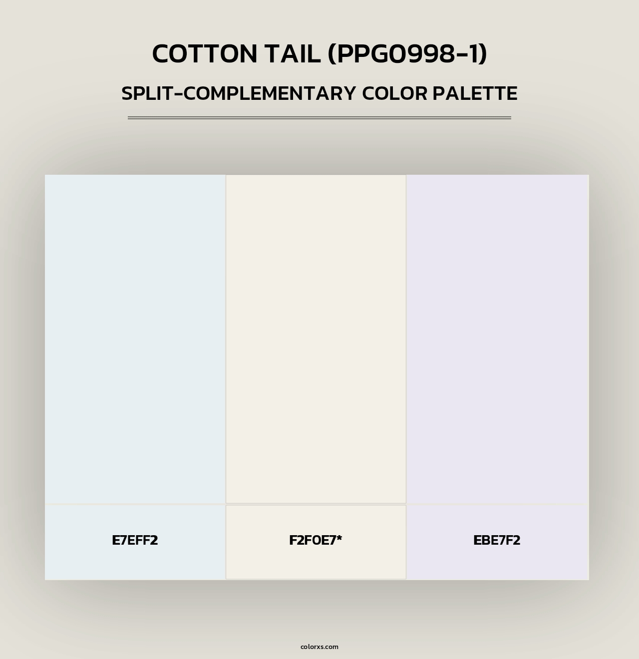 Cotton Tail (PPG0998-1) - Split-Complementary Color Palette