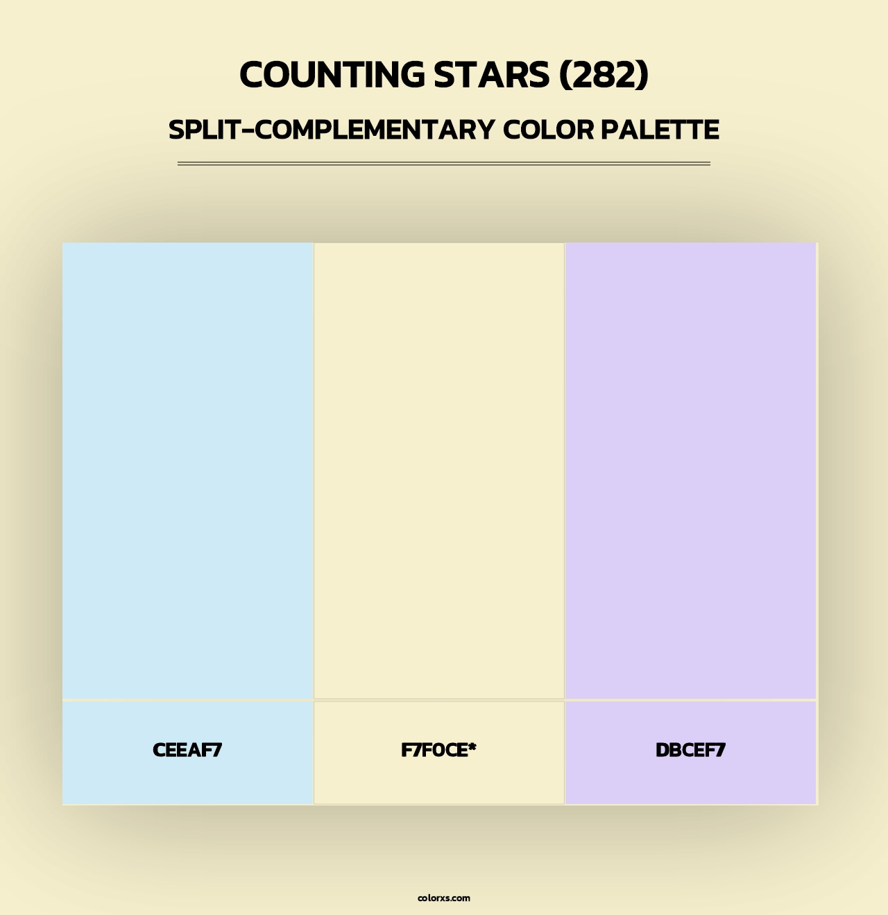Counting Stars (282) - Split-Complementary Color Palette