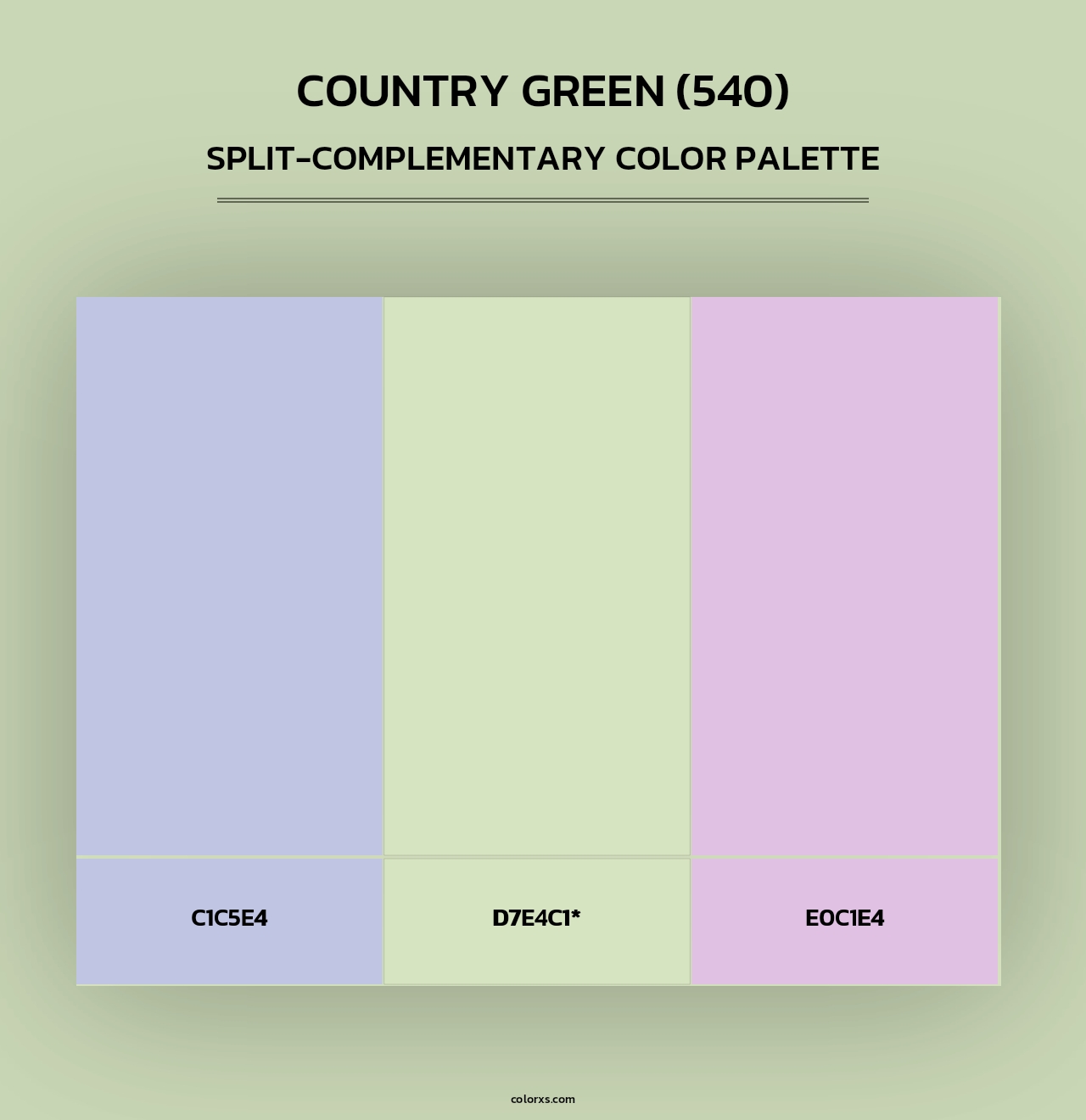 Country Green (540) - Split-Complementary Color Palette