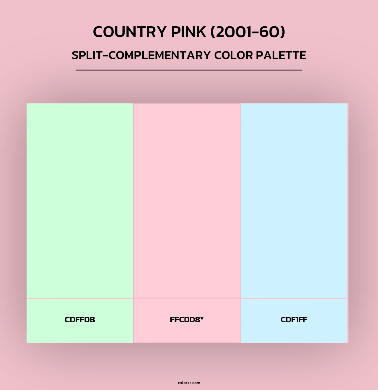 Country Pink (2001-60) - Split-Complementary Color Palette
