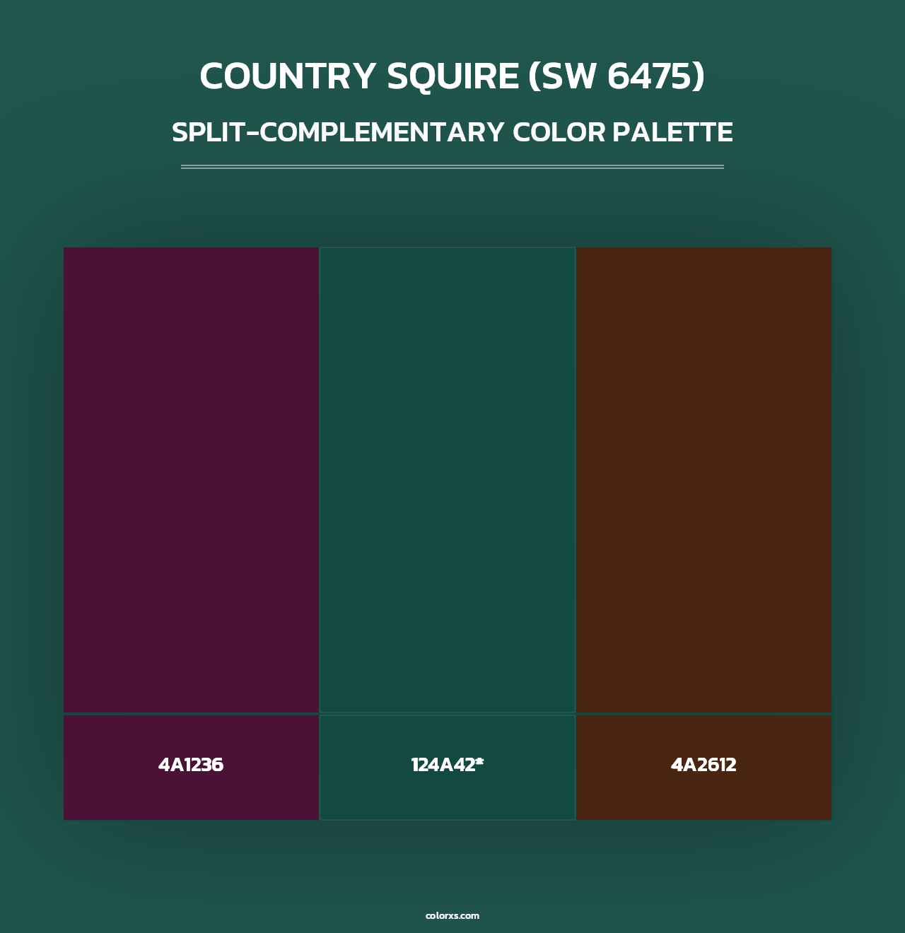 Country Squire (SW 6475) - Split-Complementary Color Palette