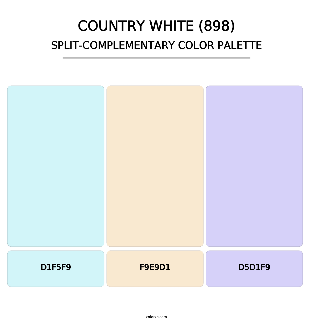 Country White (898) - Split-Complementary Color Palette