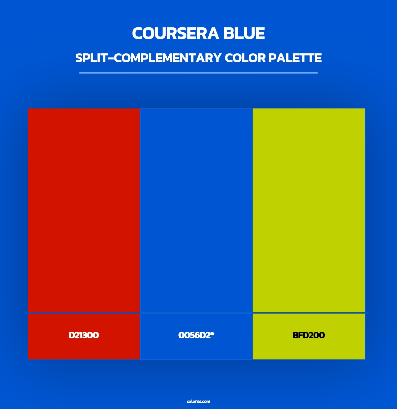 Coursera Blue - Split-Complementary Color Palette