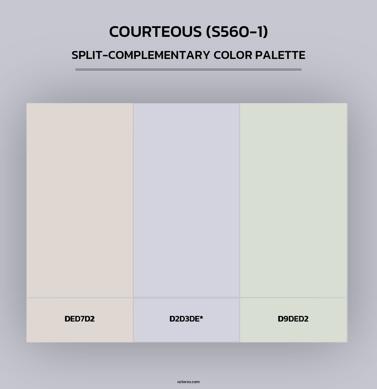 Courteous (S560-1) - Split-Complementary Color Palette