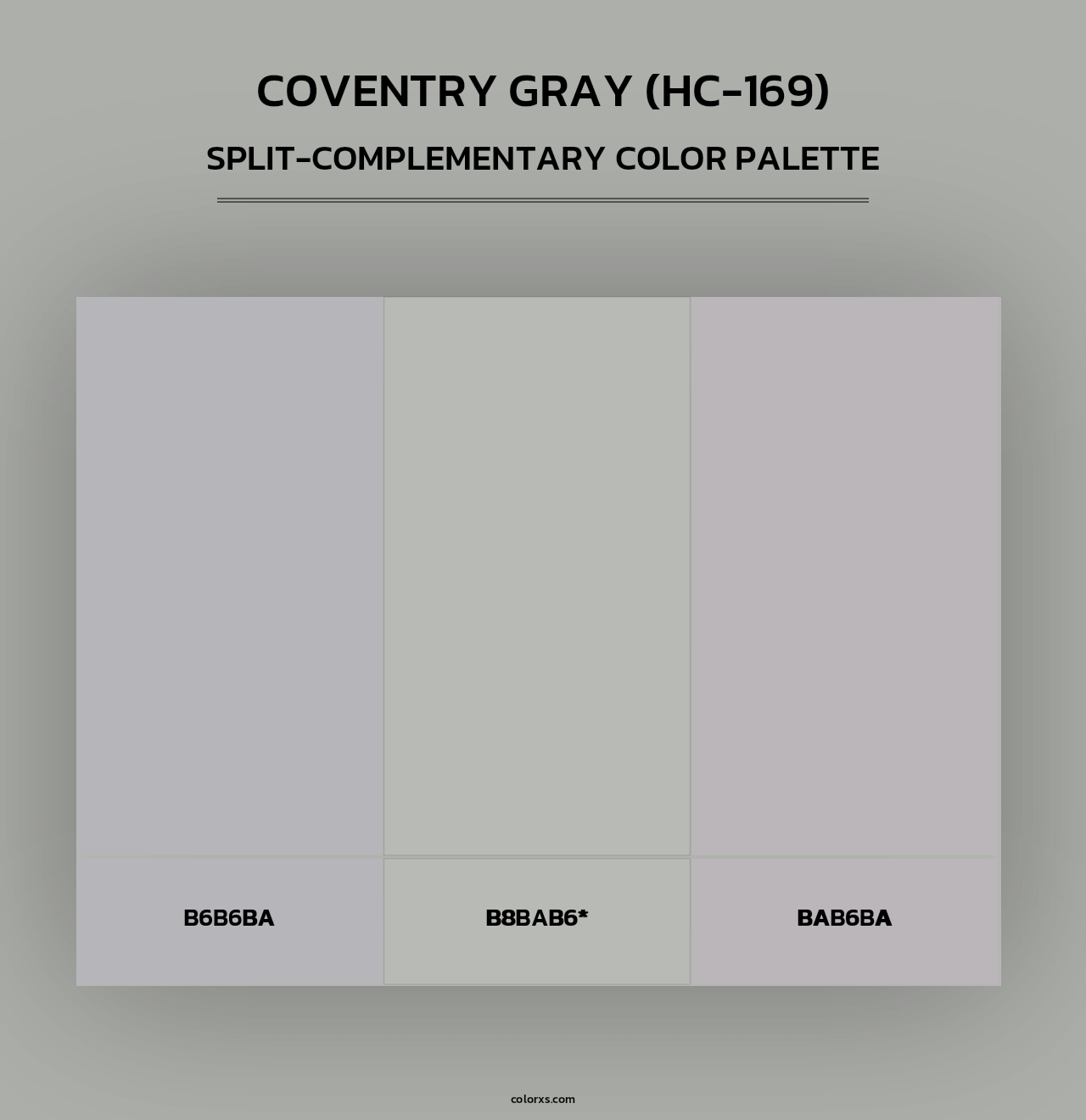 Coventry Gray (HC-169) - Split-Complementary Color Palette