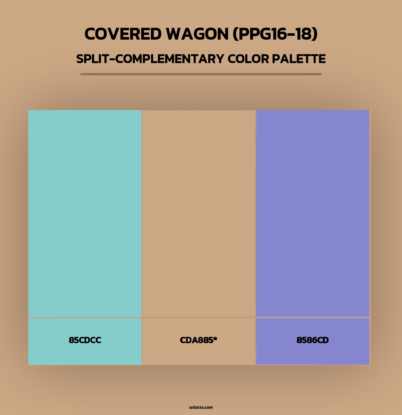 Covered Wagon (PPG16-18) - Split-Complementary Color Palette