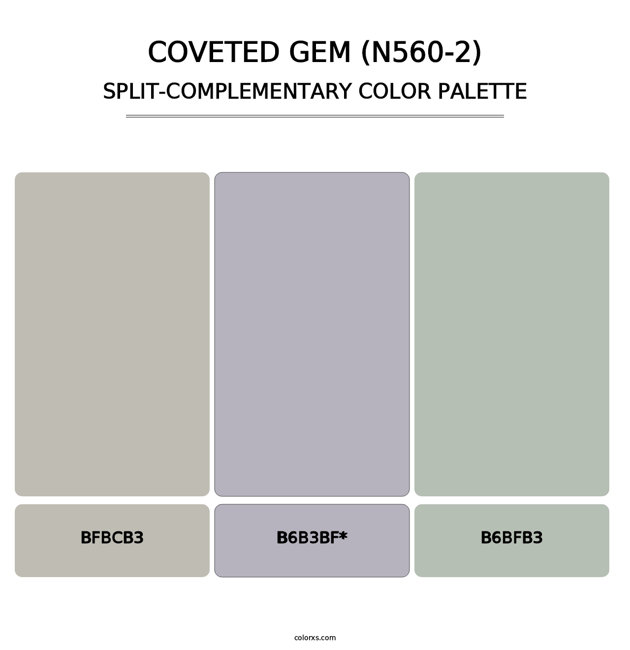Coveted Gem (N560-2) - Split-Complementary Color Palette