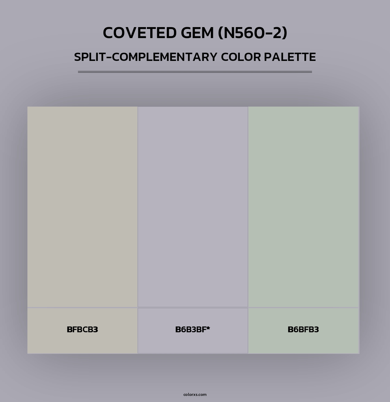 Coveted Gem (N560-2) - Split-Complementary Color Palette