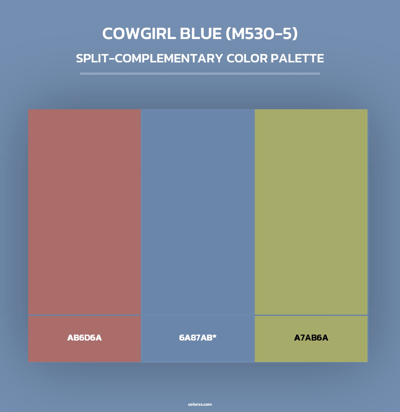 Cowgirl Blue (M530-5) - Split-Complementary Color Palette
