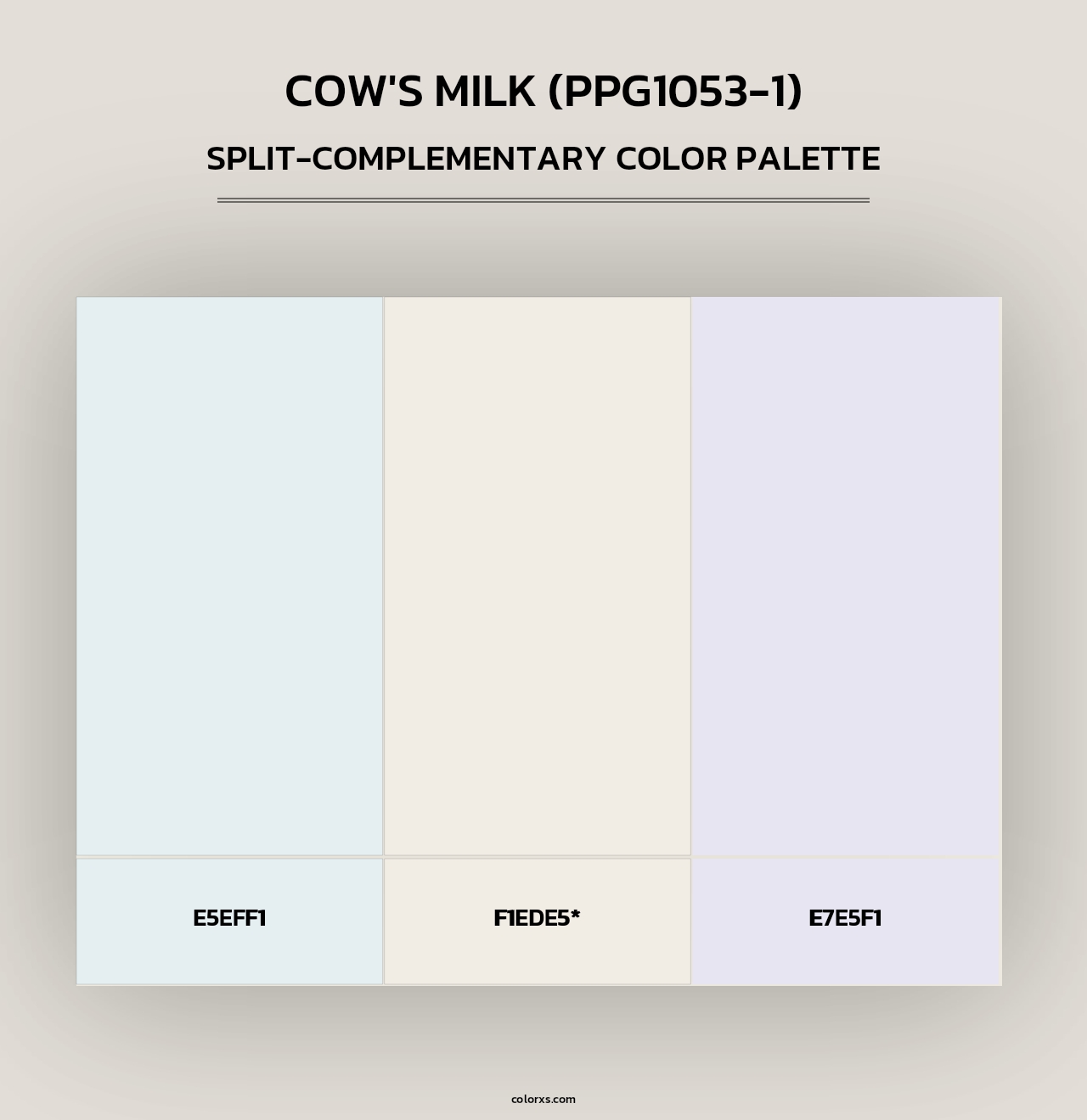 Cow's Milk (PPG1053-1) - Split-Complementary Color Palette