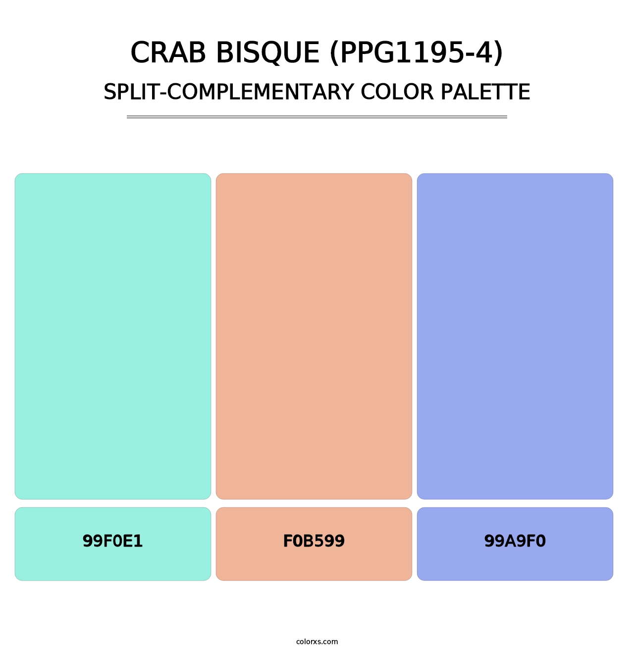 Crab Bisque (PPG1195-4) - Split-Complementary Color Palette