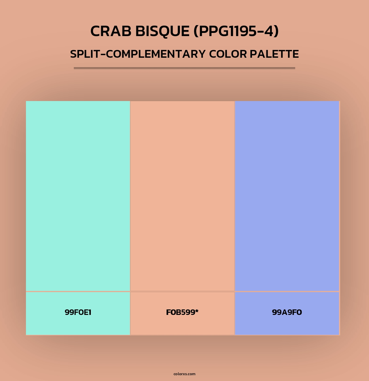 Crab Bisque (PPG1195-4) - Split-Complementary Color Palette