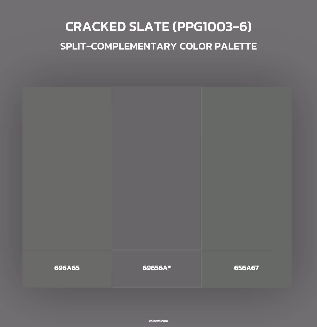 Cracked Slate (PPG1003-6) - Split-Complementary Color Palette