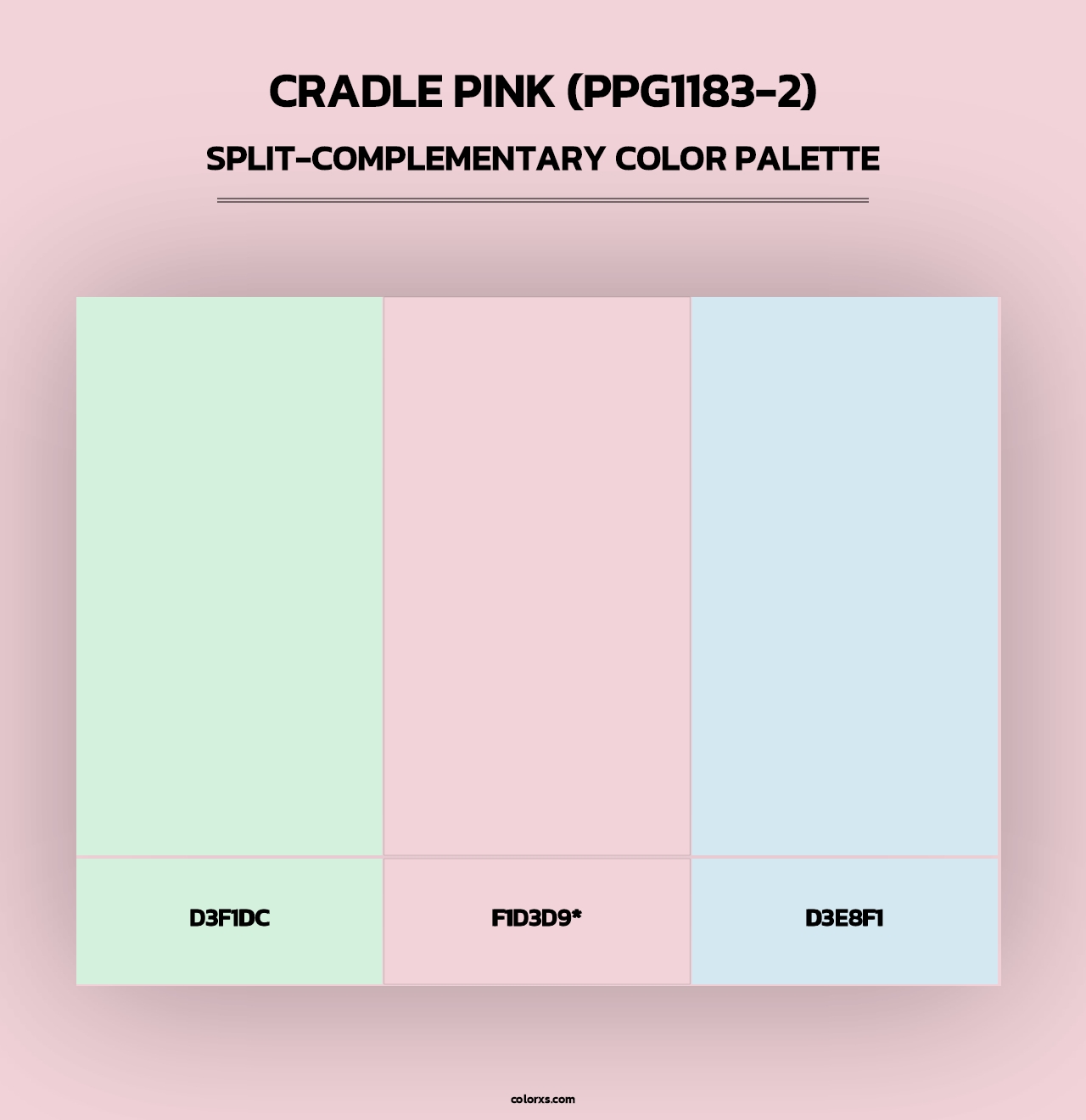 Cradle Pink (PPG1183-2) - Split-Complementary Color Palette