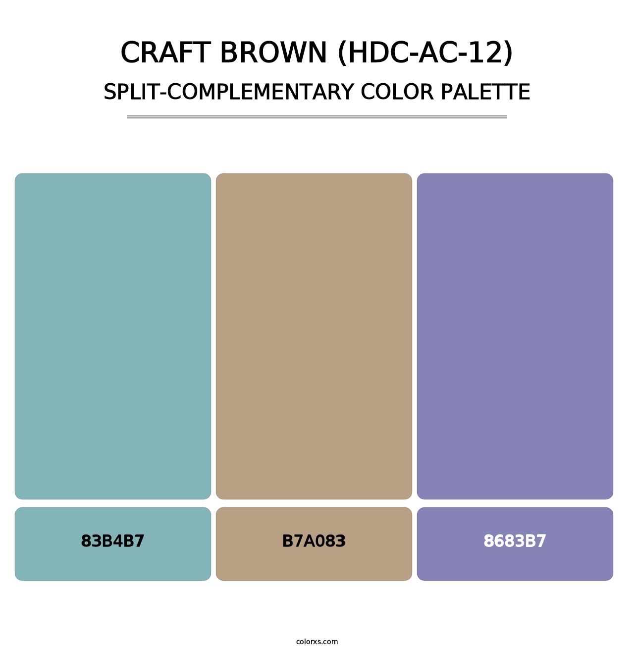 Craft Brown (HDC-AC-12) - Split-Complementary Color Palette