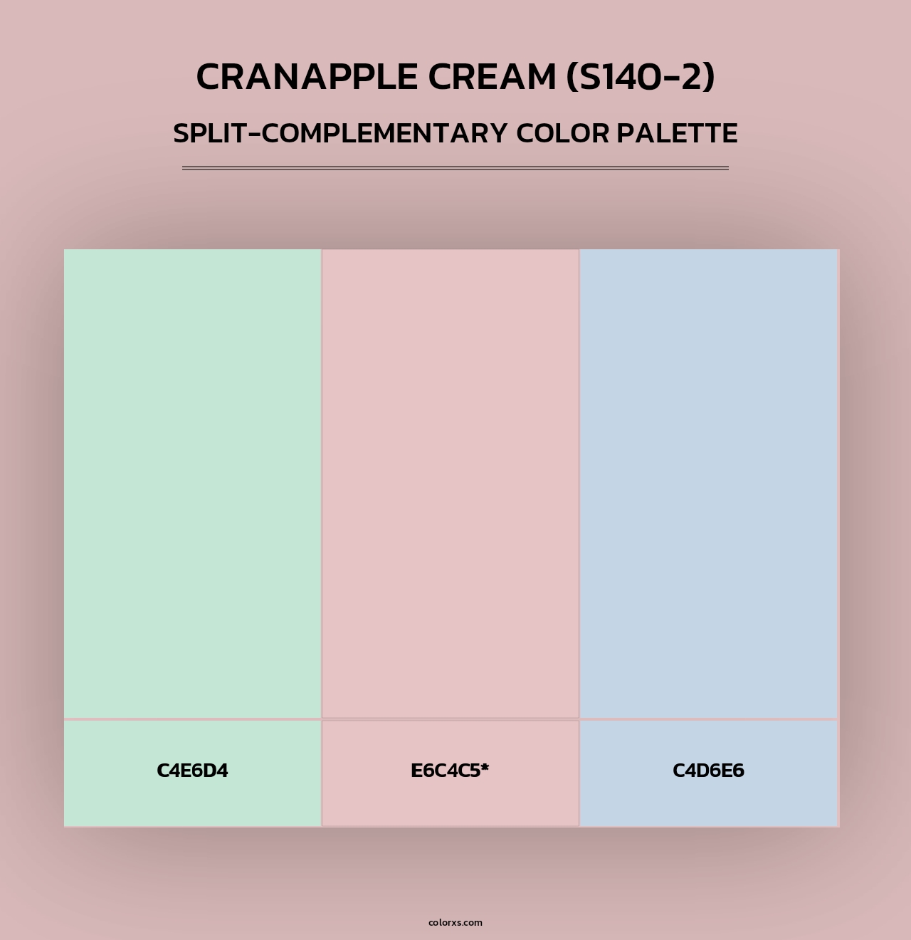 Cranapple Cream (S140-2) - Split-Complementary Color Palette