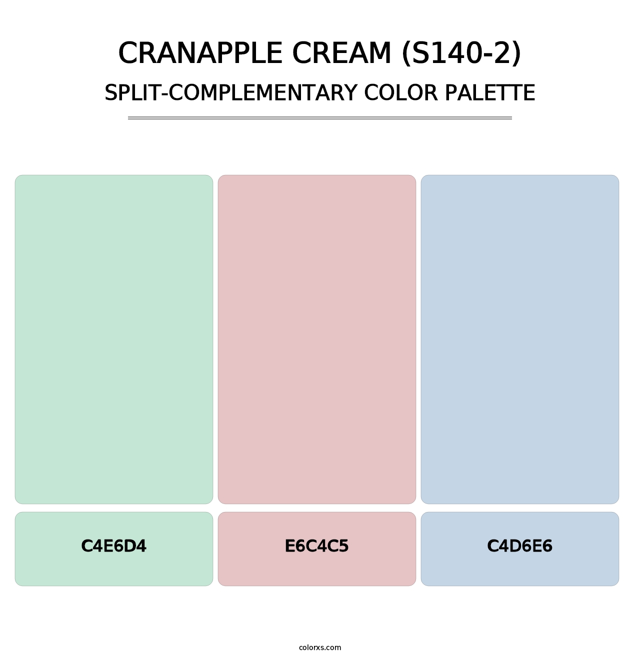 Cranapple Cream (S140-2) - Split-Complementary Color Palette