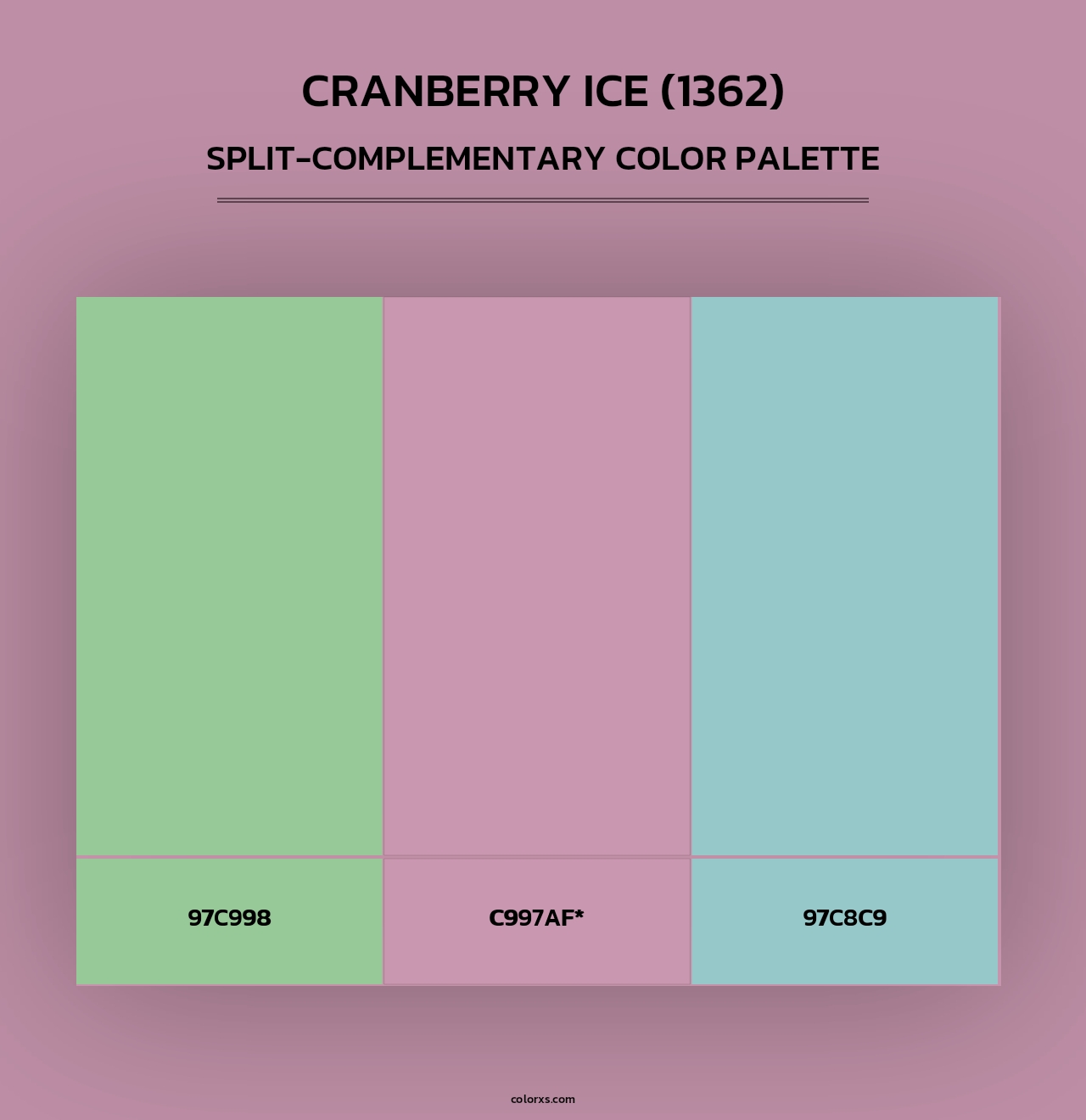 Cranberry Ice (1362) - Split-Complementary Color Palette
