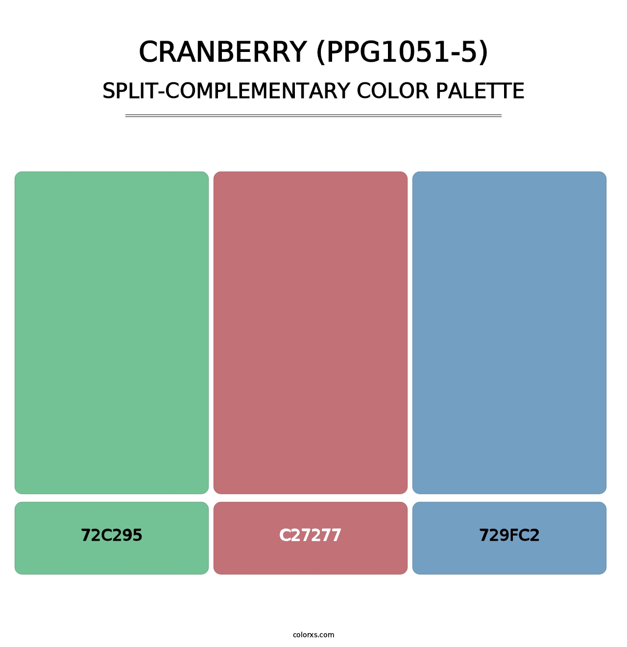 Cranberry (PPG1051-5) - Split-Complementary Color Palette