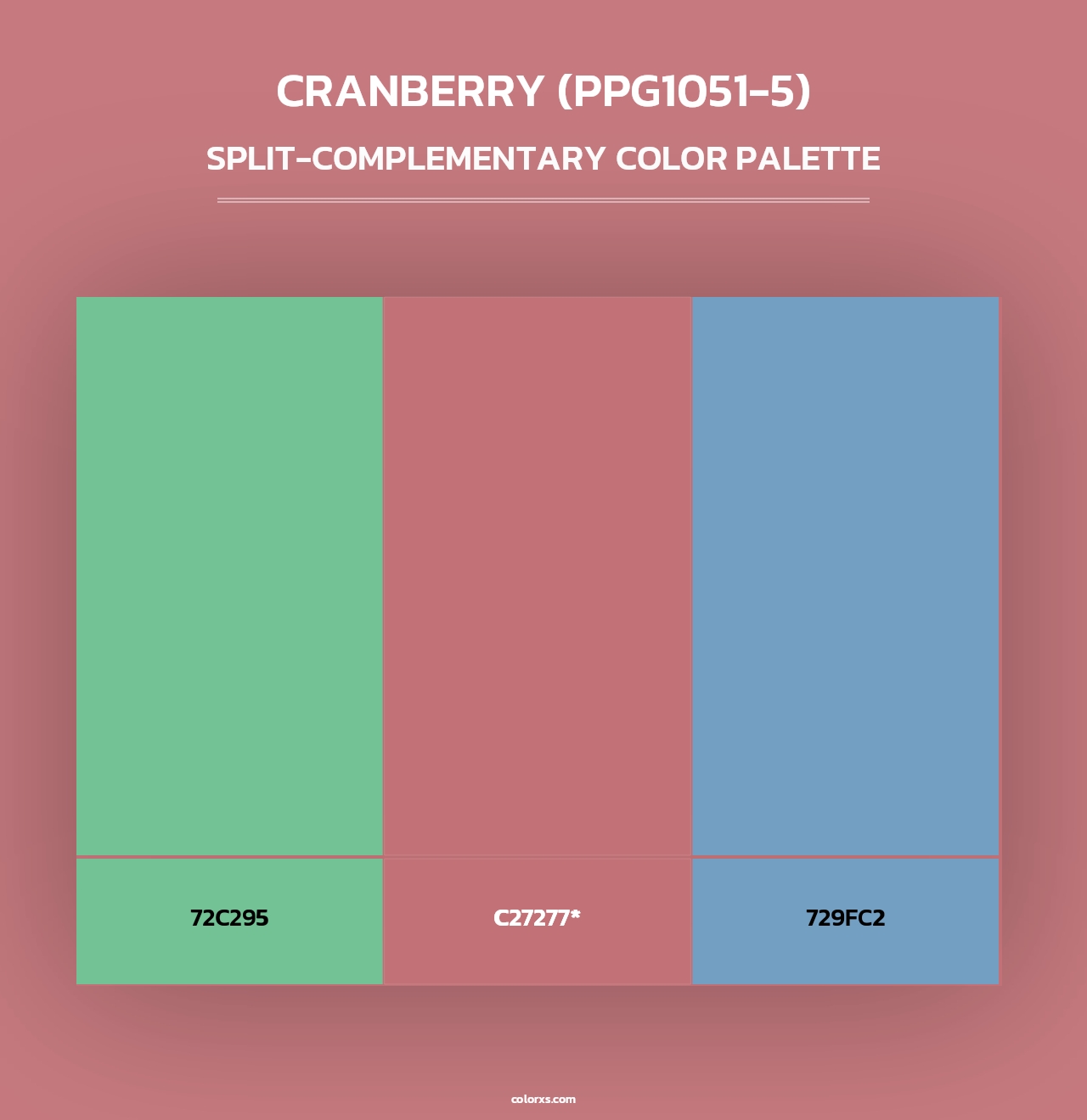 Cranberry (PPG1051-5) - Split-Complementary Color Palette