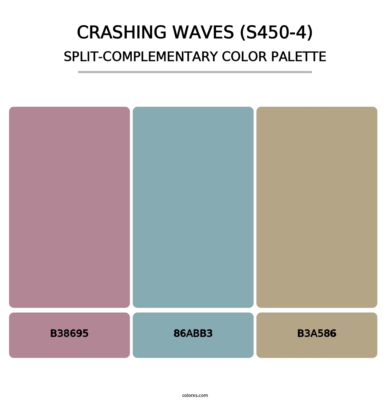 Crashing Waves (S450-4) - Split-Complementary Color Palette