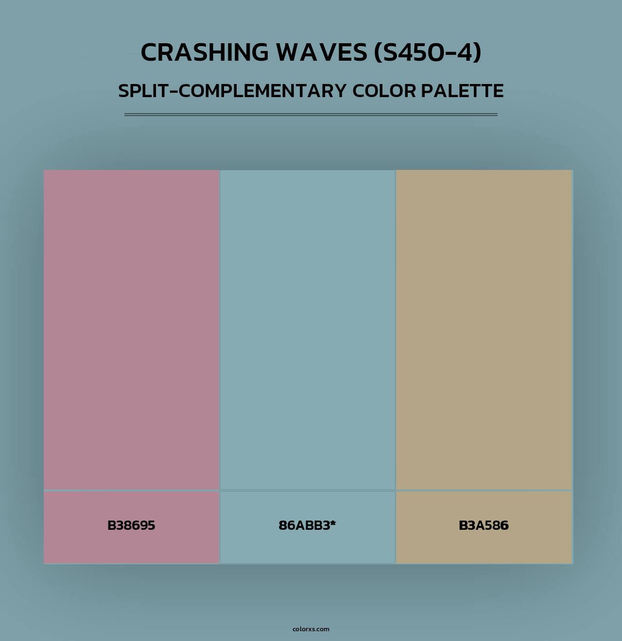 Crashing Waves (S450-4) - Split-Complementary Color Palette