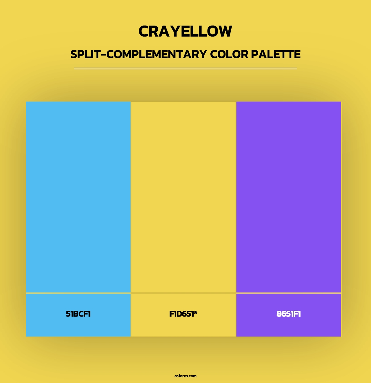 Crayellow - Split-Complementary Color Palette