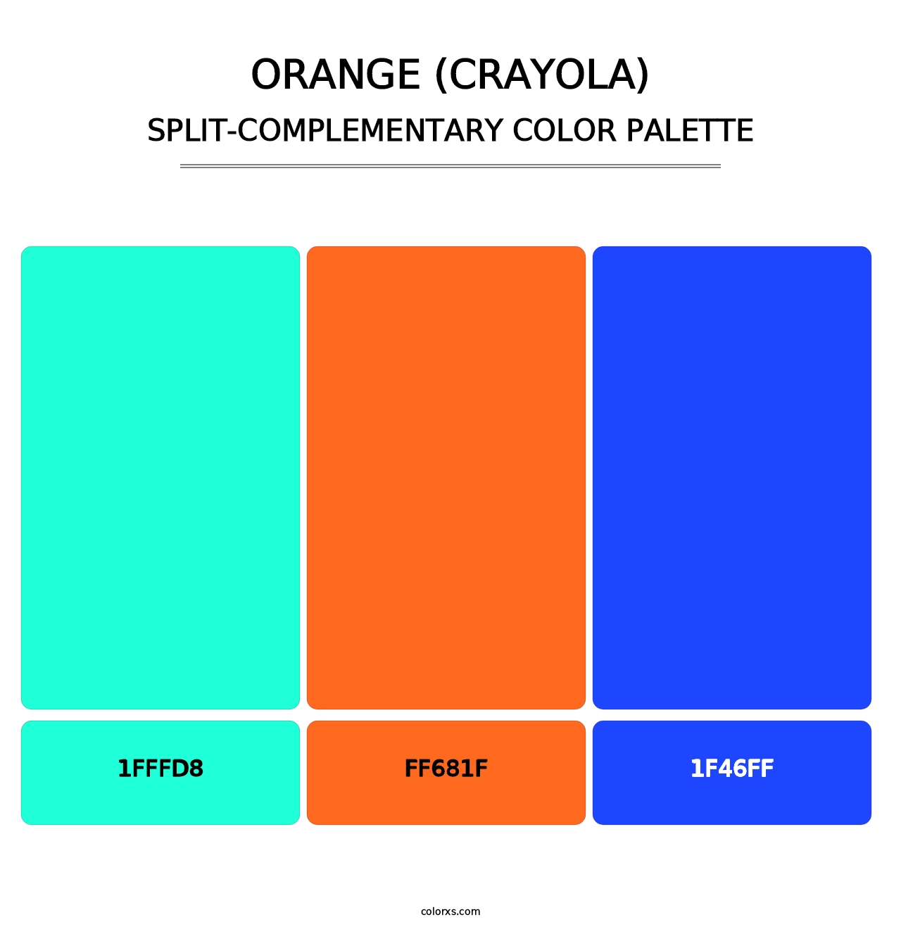 Orange (Crayola) - Split-Complementary Color Palette
