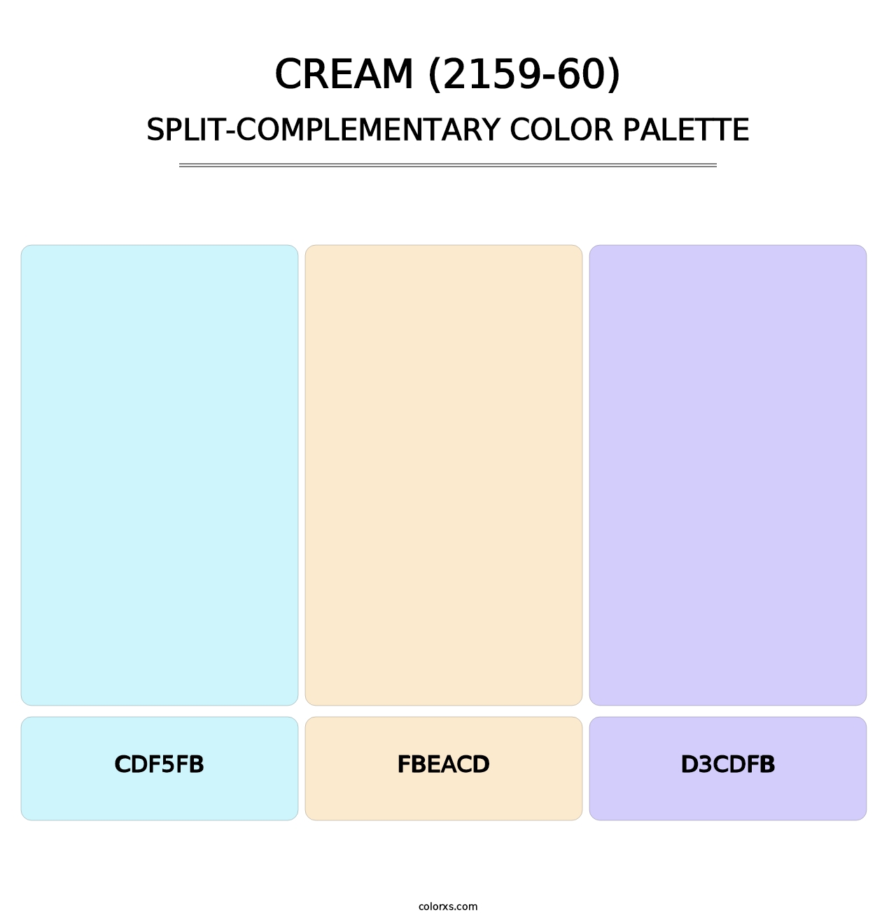 Cream (2159-60) - Split-Complementary Color Palette