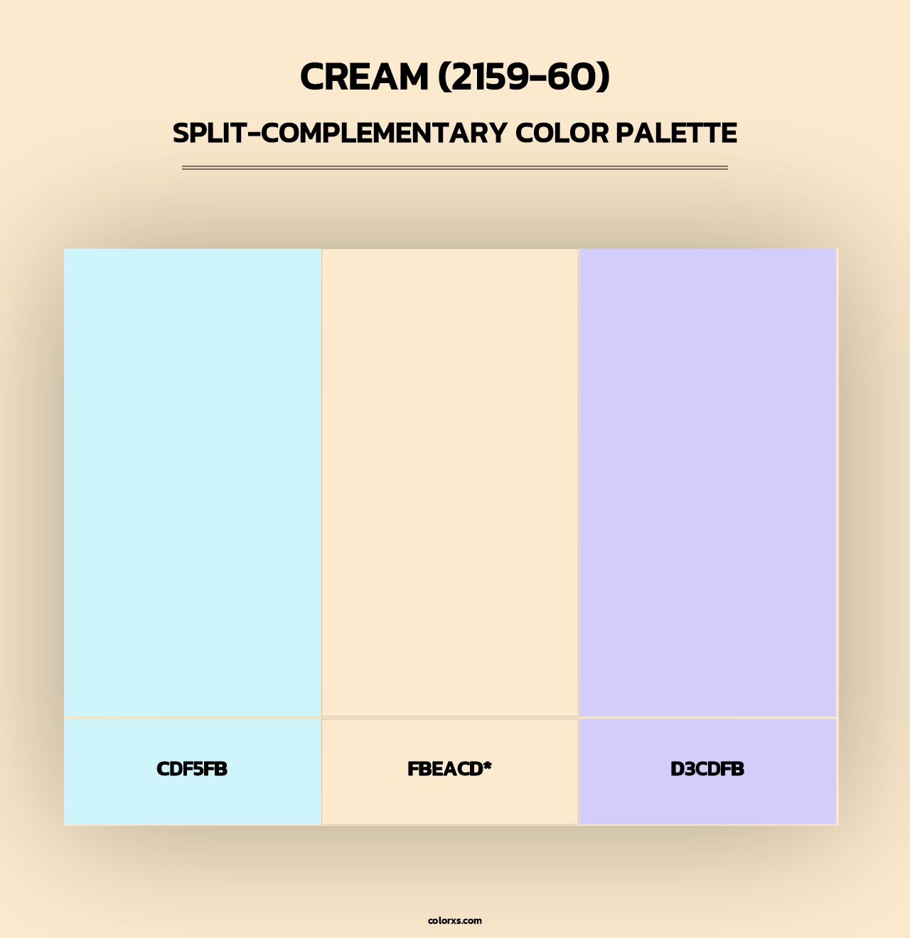 Cream (2159-60) - Split-Complementary Color Palette