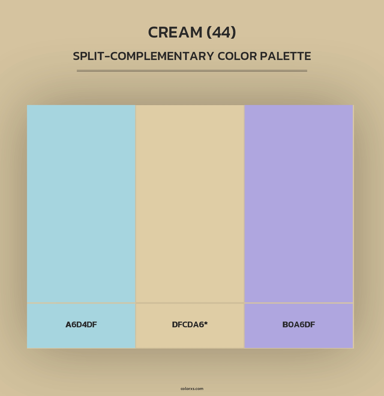 Cream (44) - Split-Complementary Color Palette