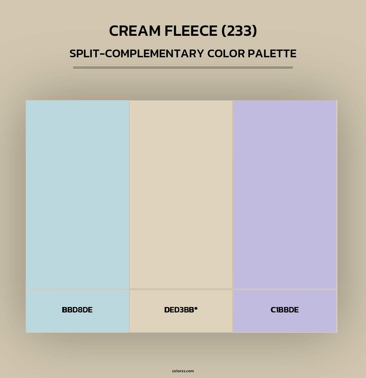 Cream Fleece (233) - Split-Complementary Color Palette