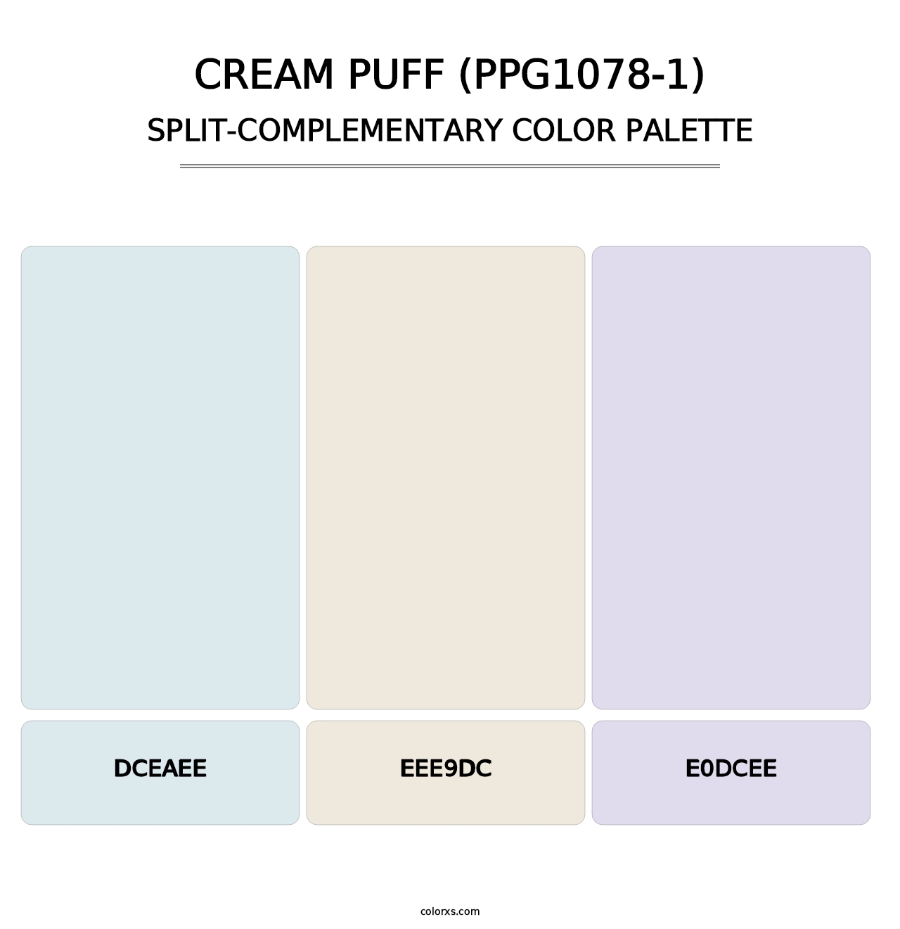 Cream Puff (PPG1078-1) - Split-Complementary Color Palette