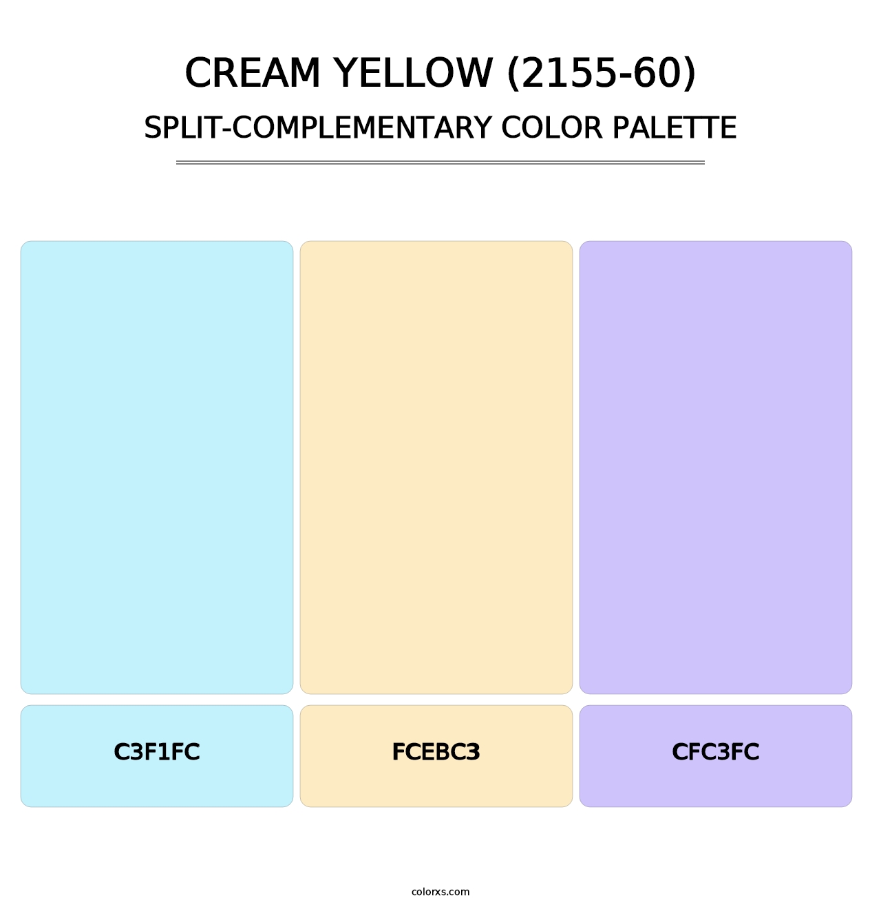 Cream Yellow (2155-60) - Split-Complementary Color Palette