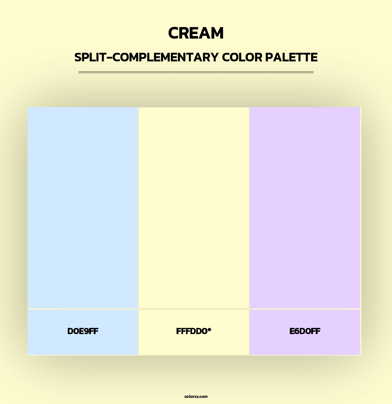 Cream - Split-Complementary Color Palette