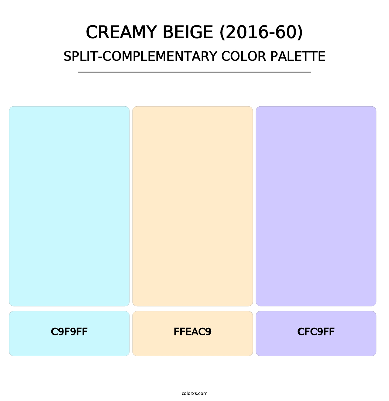Creamy Beige (2016-60) - Split-Complementary Color Palette