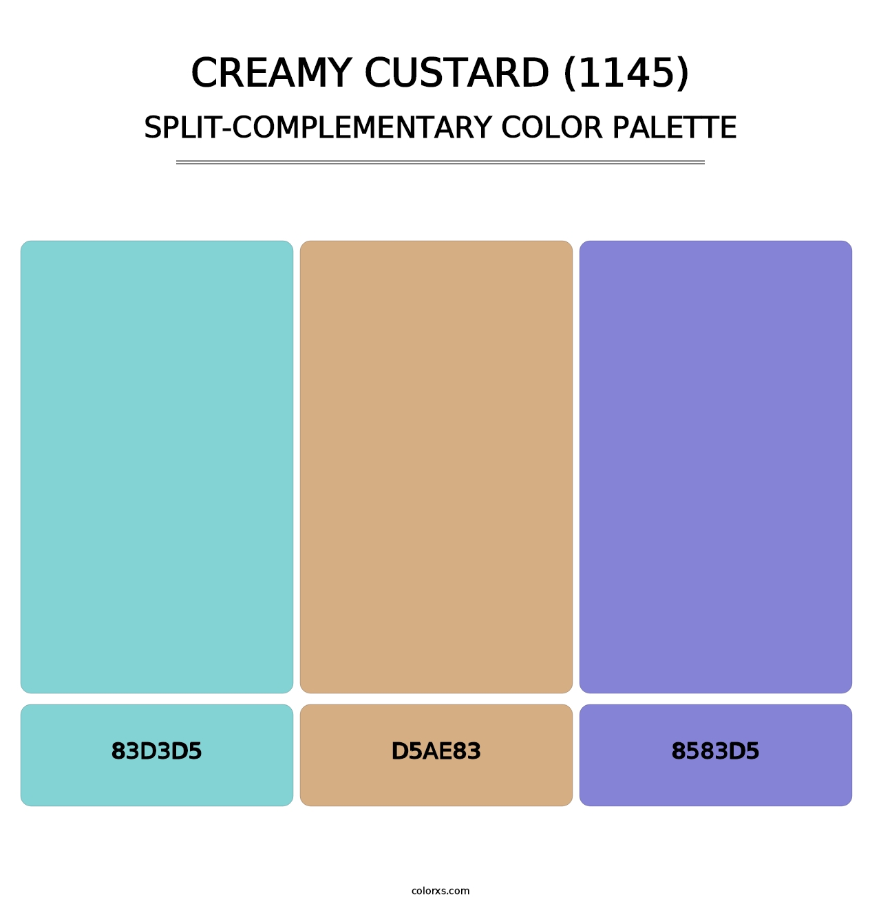 Creamy Custard (1145) - Split-Complementary Color Palette
