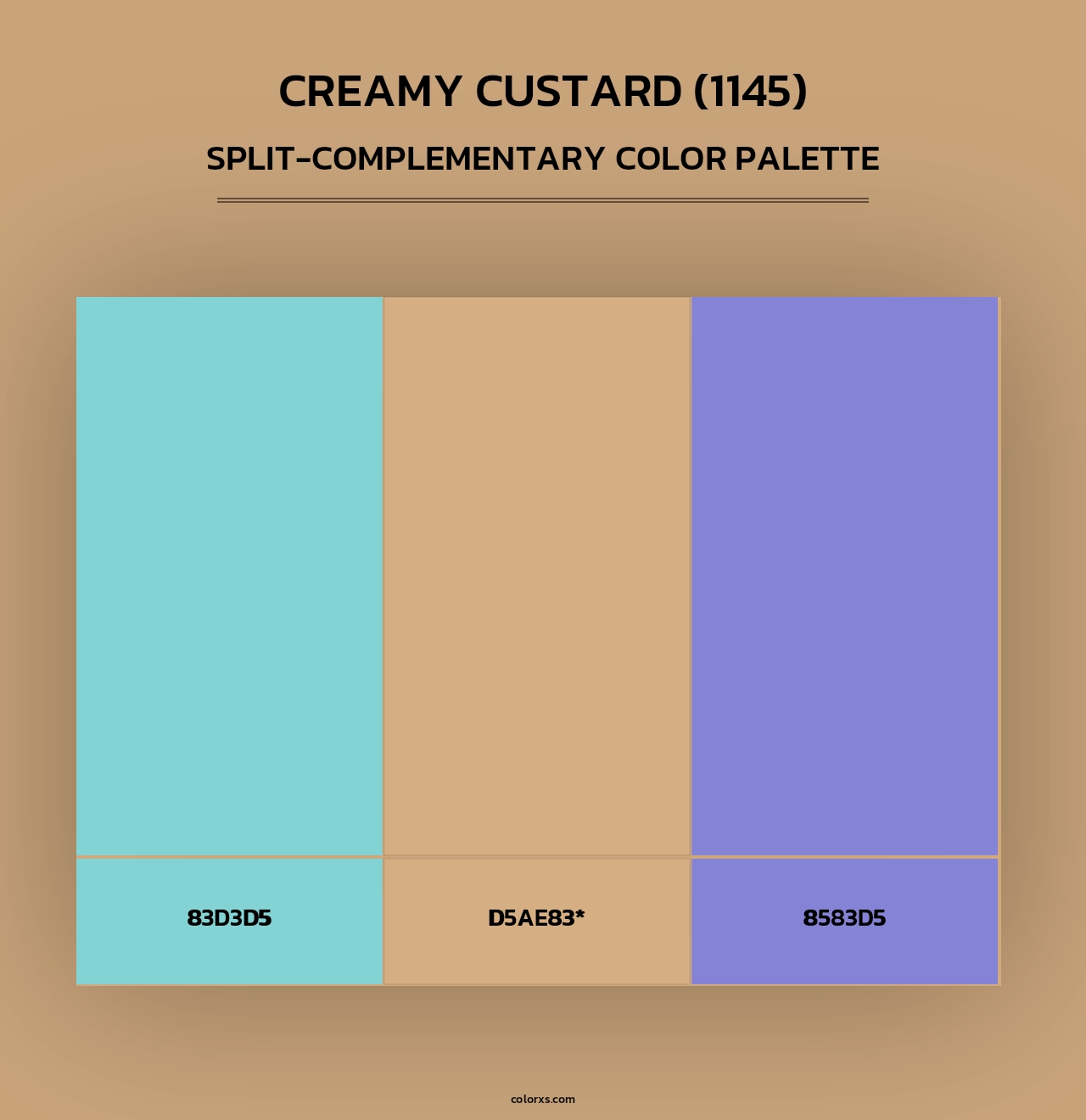 Creamy Custard (1145) - Split-Complementary Color Palette