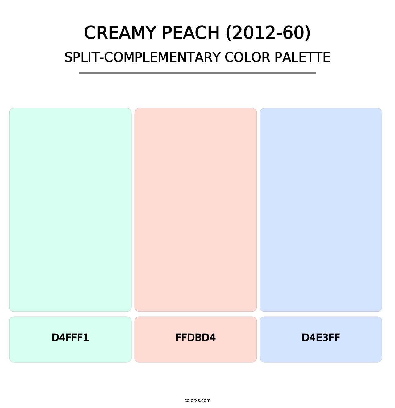 Creamy Peach (2012-60) - Split-Complementary Color Palette