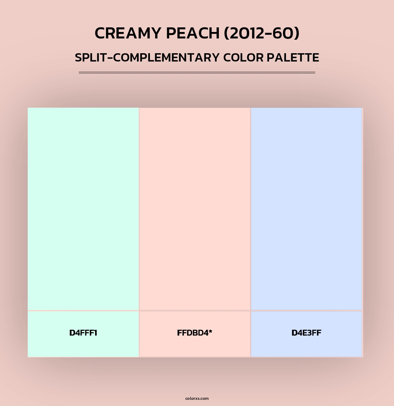 Creamy Peach (2012-60) - Split-Complementary Color Palette