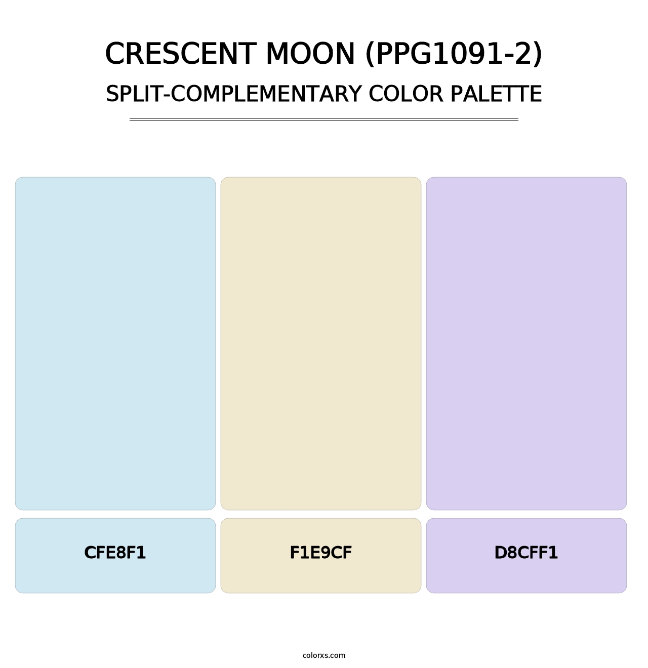 Crescent Moon (PPG1091-2) - Split-Complementary Color Palette