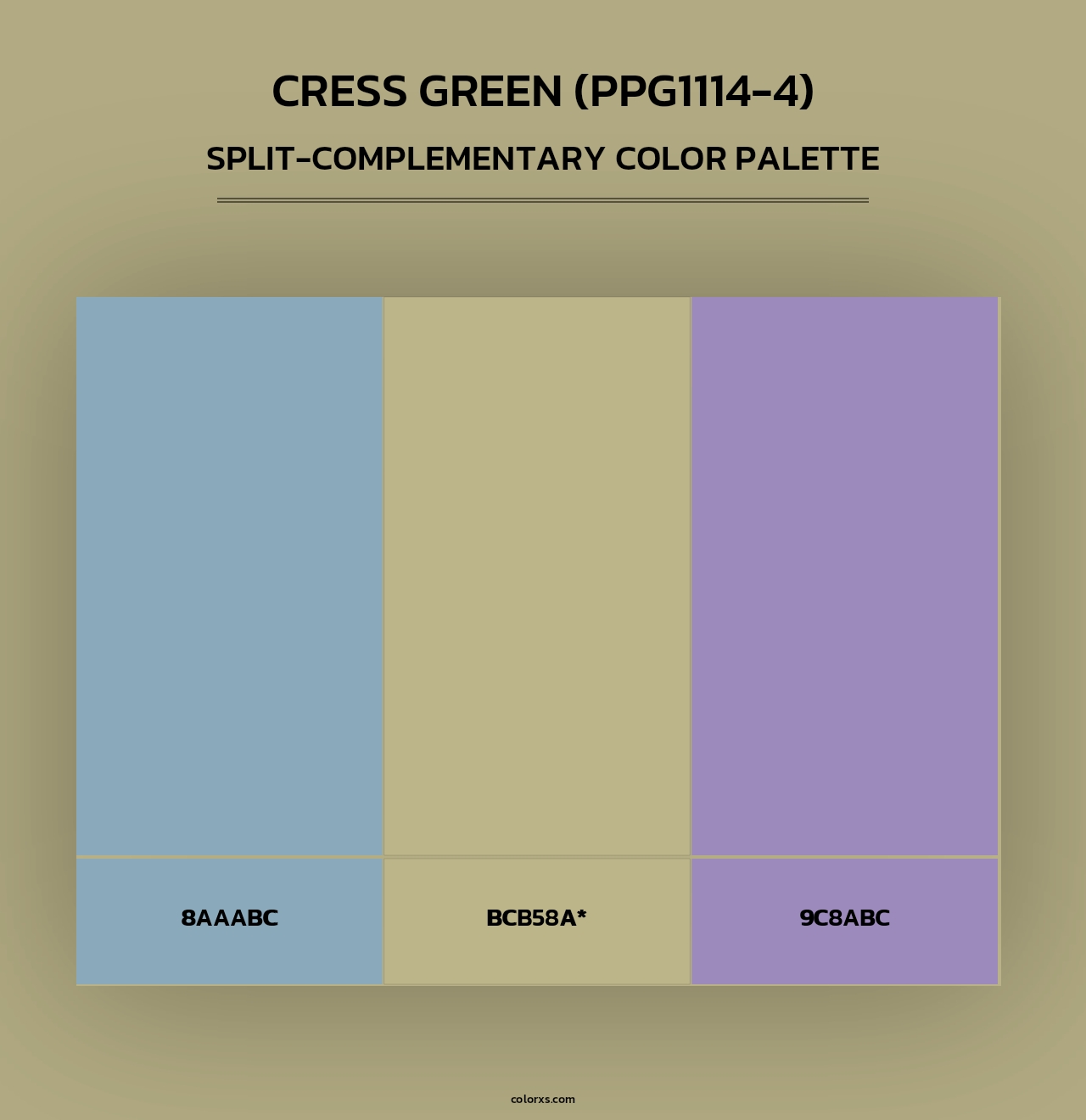 Cress Green (PPG1114-4) - Split-Complementary Color Palette