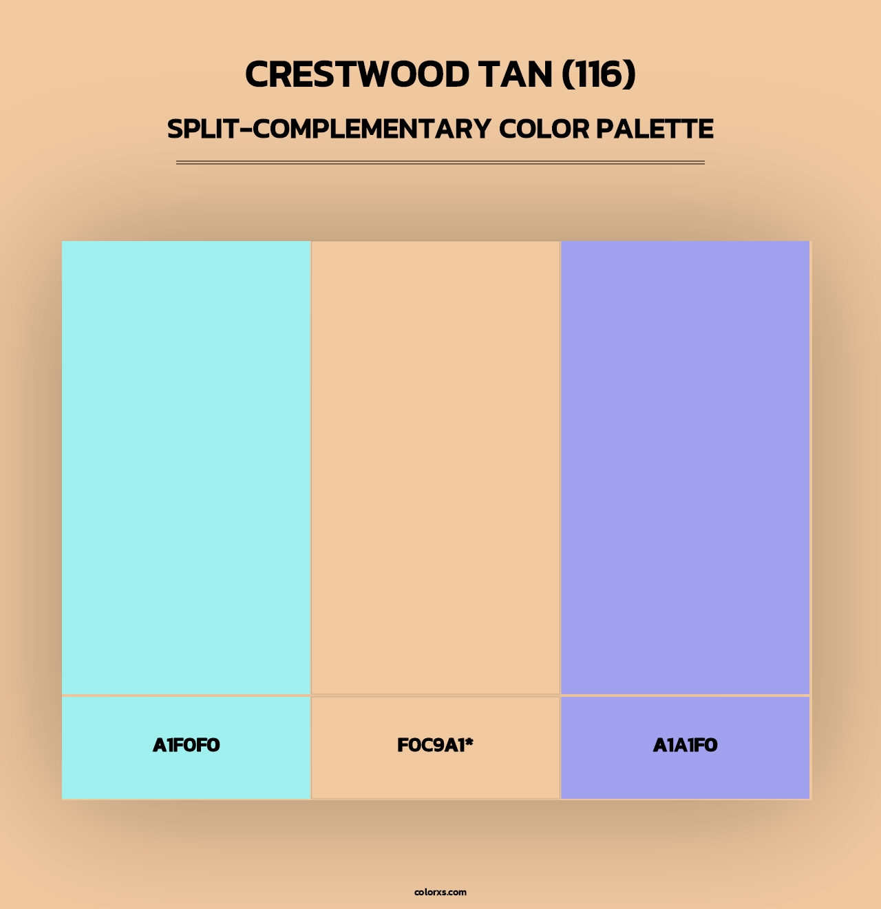 Crestwood Tan (116) - Split-Complementary Color Palette